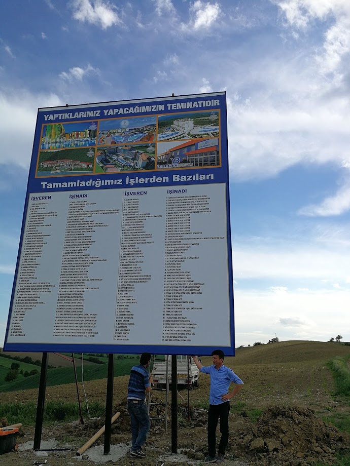 İNŞAAT TABELASI DİKME